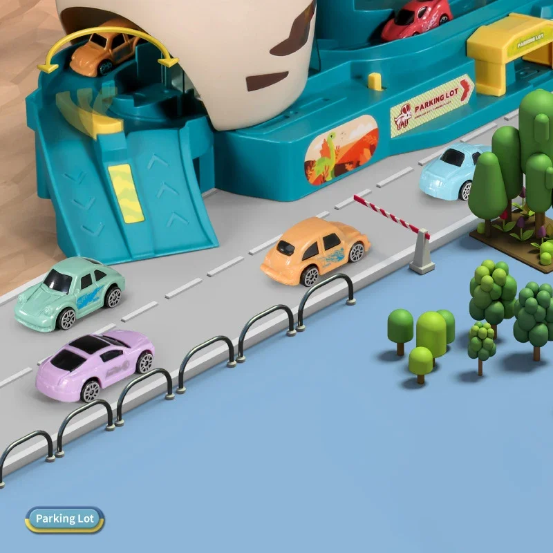 Pista de montaña de dinosaurio eléctrico grande, juego de aventura, coche de carreras, juguetes, pista, tren interactivo, juguetes educativos 3311