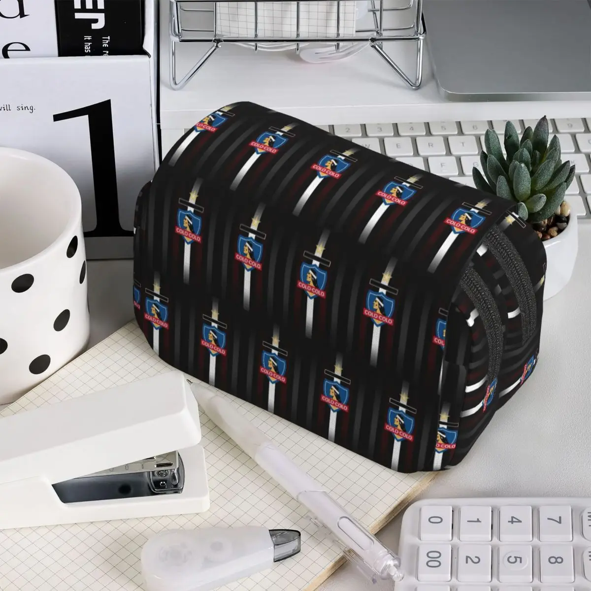 Golden Colo-Colo Campeon DE Chile Federmäppchen für Jungen und Mädchen, Geschenke, Stiftbox, Bleistiftbeutel, Schreibwaren, Stifthalter, Tasche