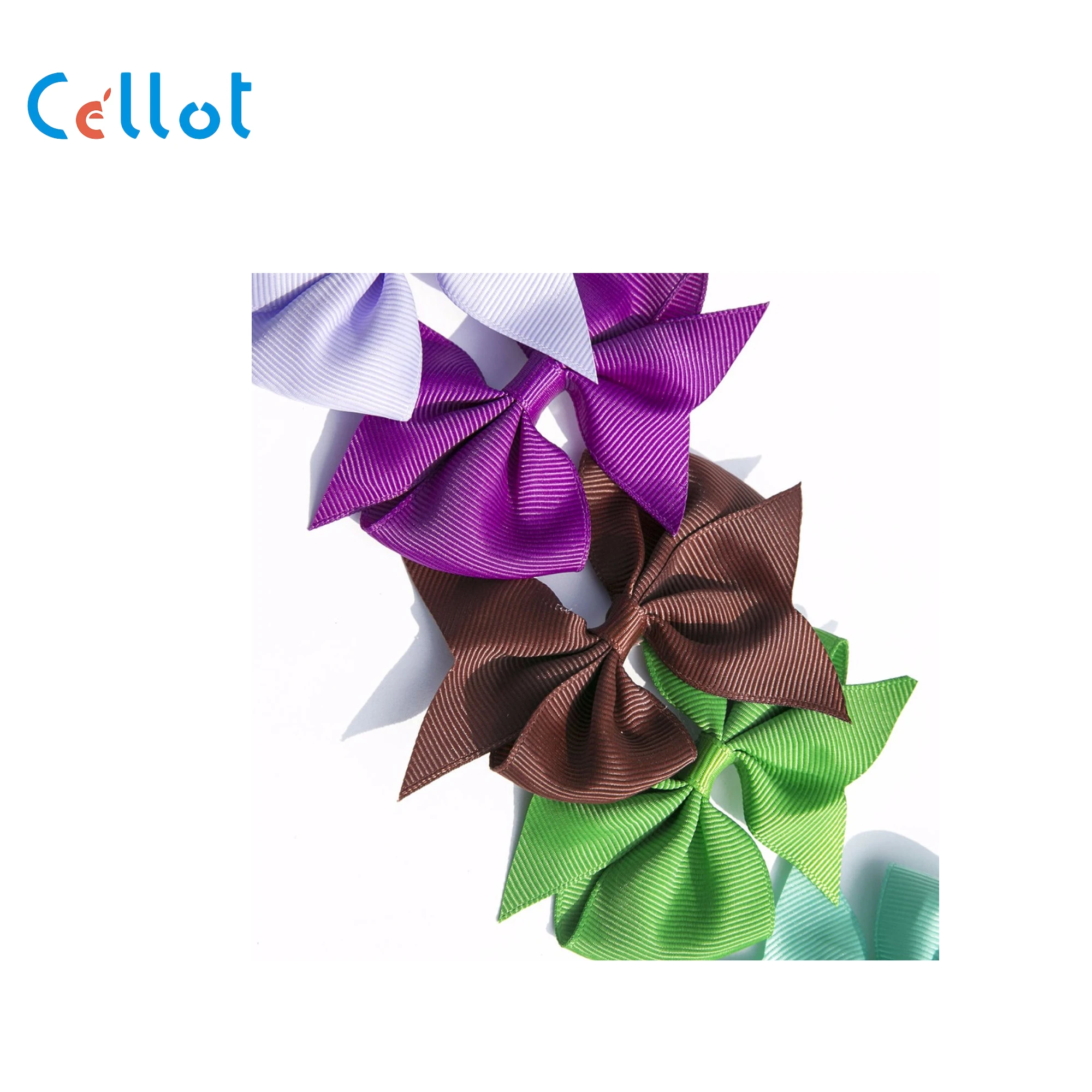 CELLOT 40ชิ้น (20คู่) 3.5 "Boutique Hair Bows เด็กผู้หญิงเด็กจระเข้คลิปริบบิ้น Grosgrain Headbands 20สี