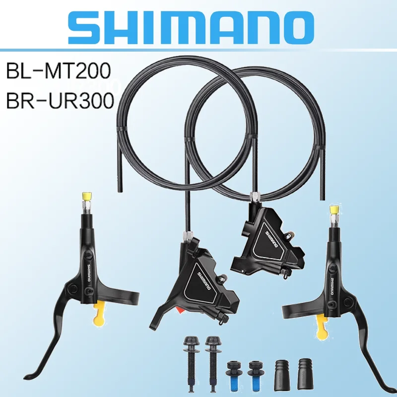 Original SHIMANO Flat Mount Brake Road Bike Hydraulic Disc Brake BR-UR300 Brake Lever BL-MT200 w/Cable 650-1300mm