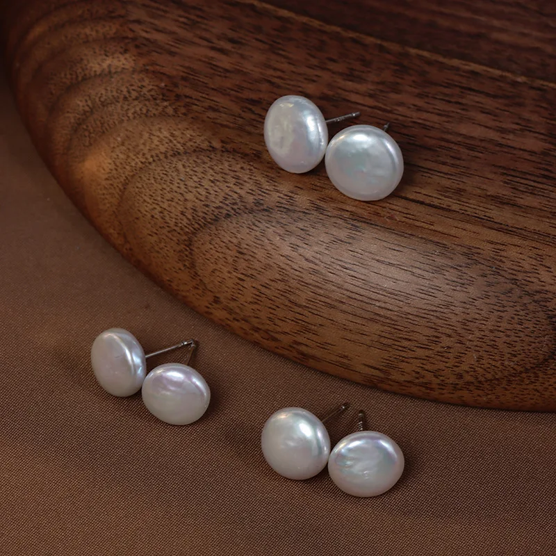 Mini Small Button Baroque Pearl Stud Earrings for Women Minimalist Jewelry Luxury Natural Freshwater Pearl Earrings Statement