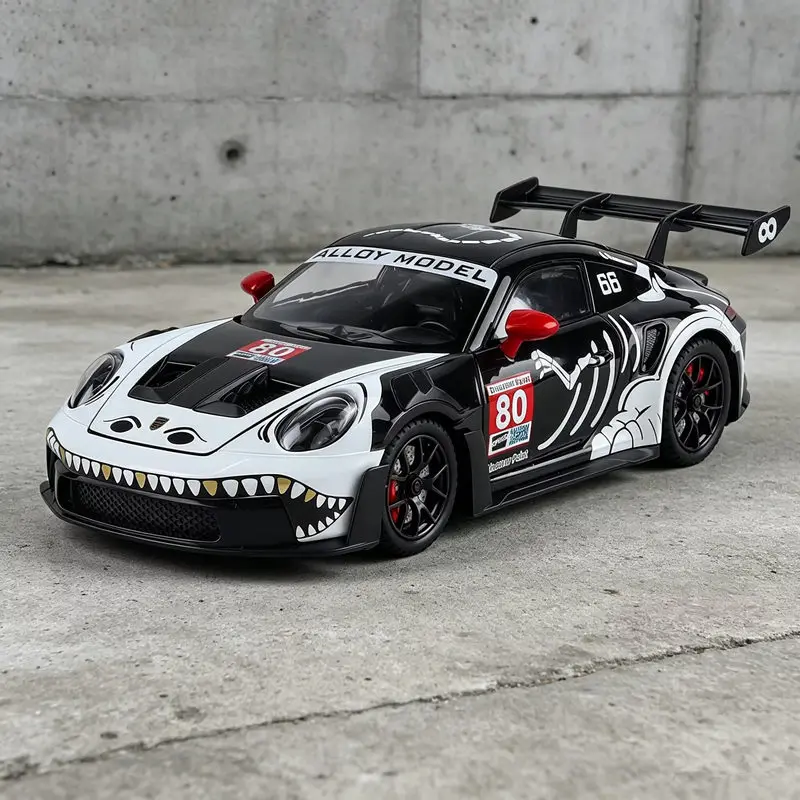 1:24 911 GT3 RS 992 Legierung Rennwagen-Modell Druckguss Metall Performance Sportwagen-Modell Hochdetaillierte Sammlerstücke