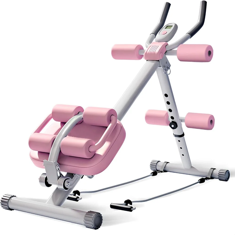 

Adjustable Ab Machine, Multifunctional Ab Workout Equipment, Ab ＆ Sit Up Machine for Stomach Workout, Foldable Abdominal Trainer