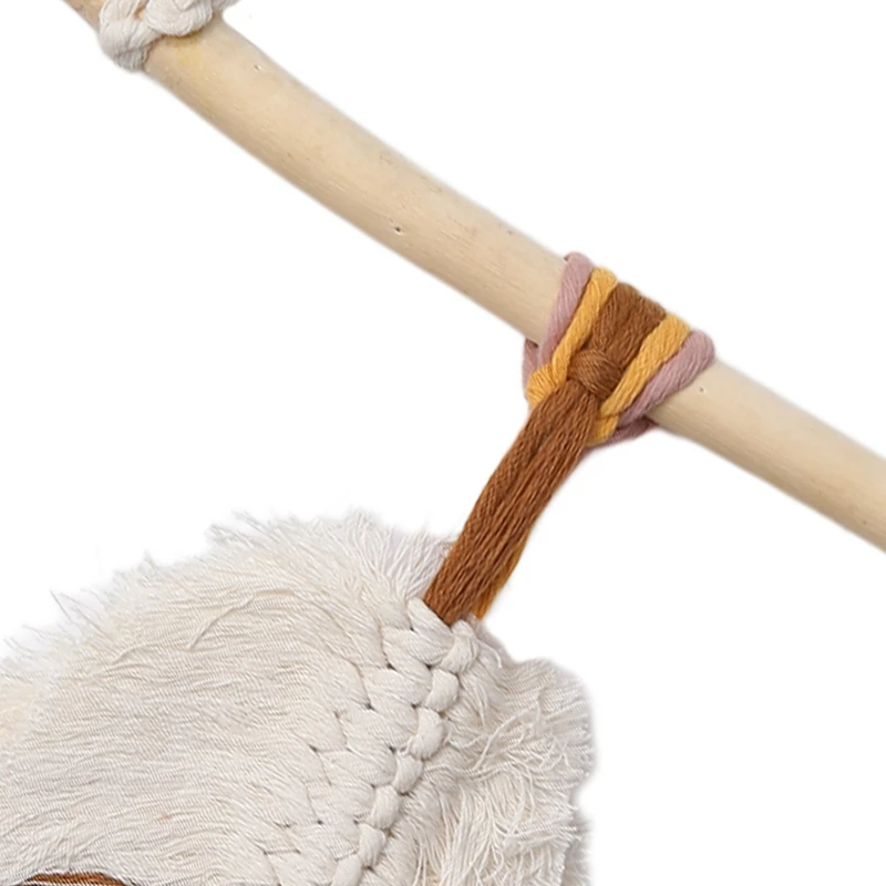 ABPP-여러 가지 빛깔의 잎 모양의 Macrame 벽 매달려 목화 직조 침실 홈 장식에 대한 수제 벽 장식