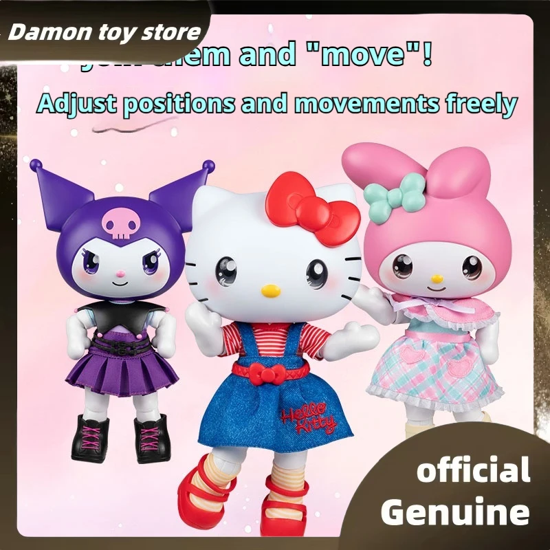 

Genuine Hello Kitty Blind Box Toys Action Figure Doll Kuromi Bjd Doll Lovely My Melody Doll Edition Diy Birthday Girl Kid Gift
