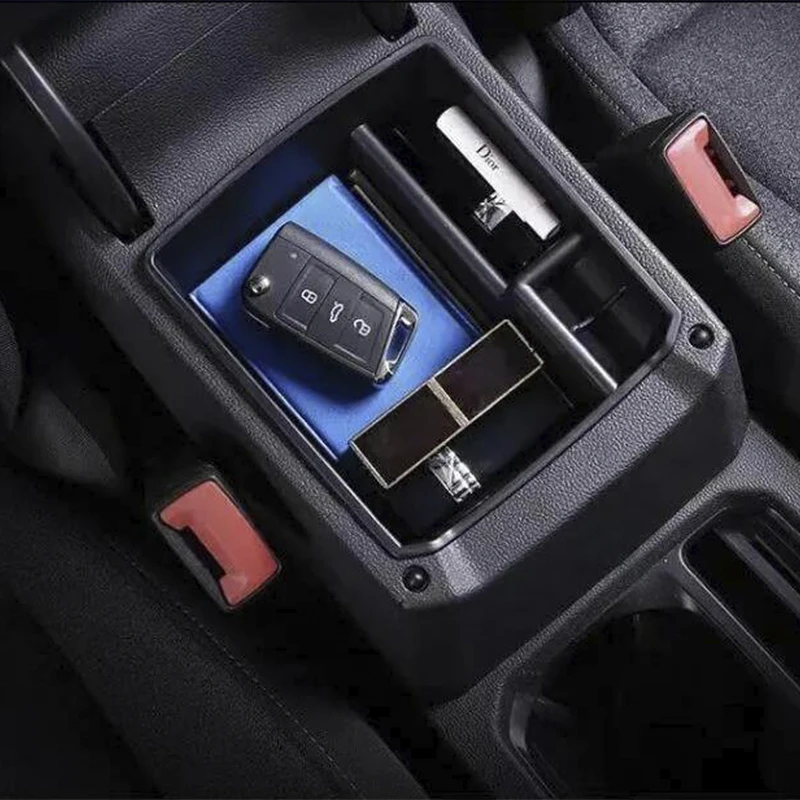 ل Volkswagen VW T-ROC T ROC 2018 ~ 2024 وحدة التحكم في السيارة مسند الذراع صندوق تخزين أشتات ترتيب الطبقات صينية المنظم الملحقات