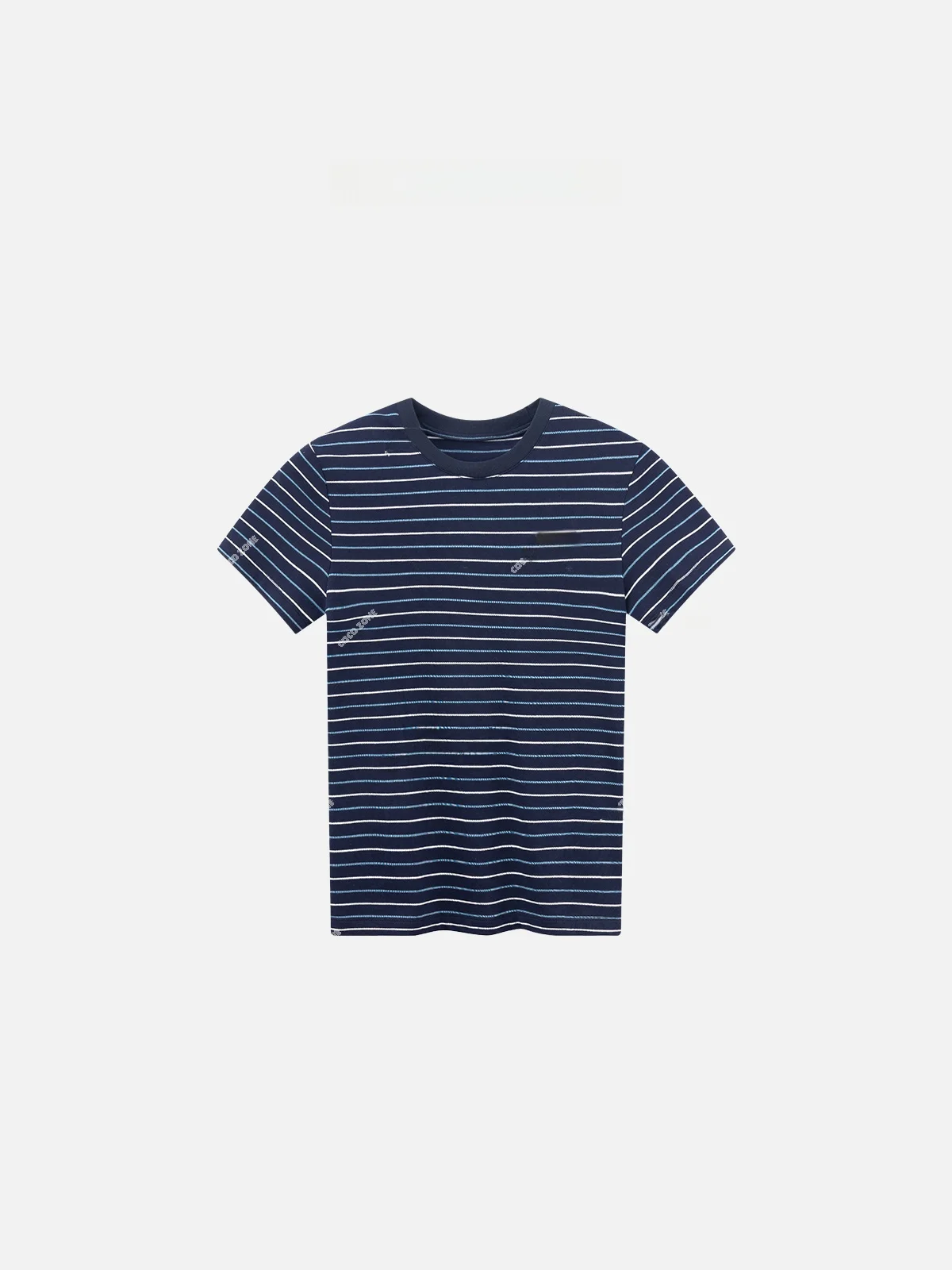 

Spring New Sle 00% Cotton round Ne T-irt Striped Straight Fit Color Blo Top Women's Faion Comfortable Breathable