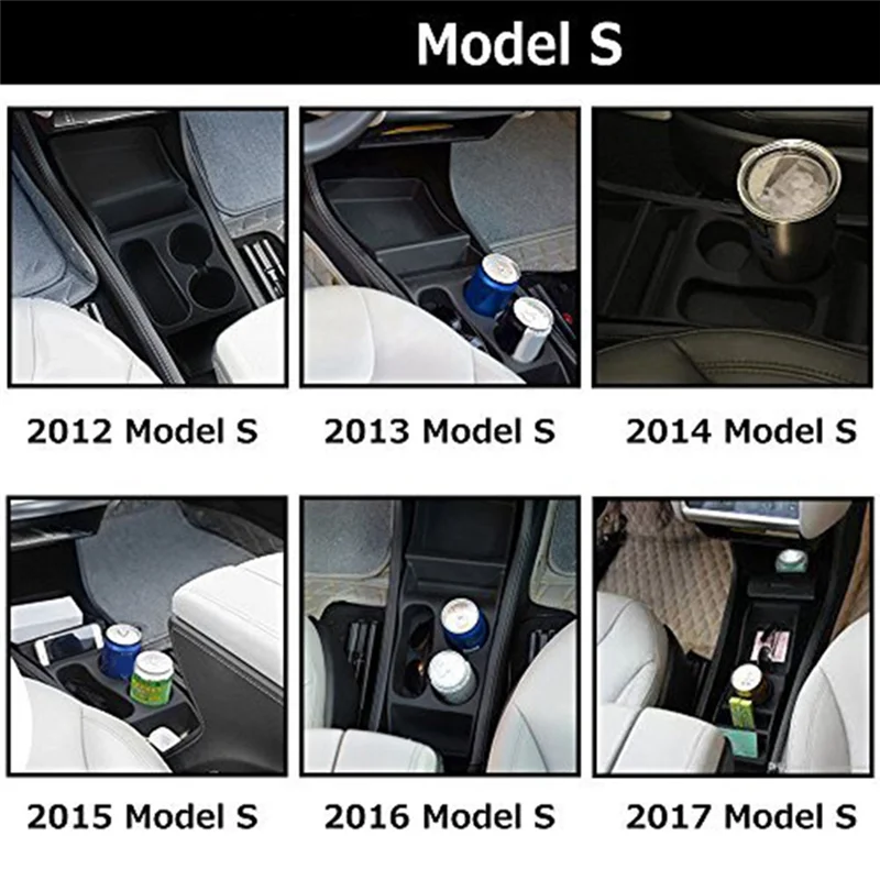 Car Silicone Storage Box Console Container Center Insert Box Cup Storage Box Holder for Tesla Model S 2012-2017