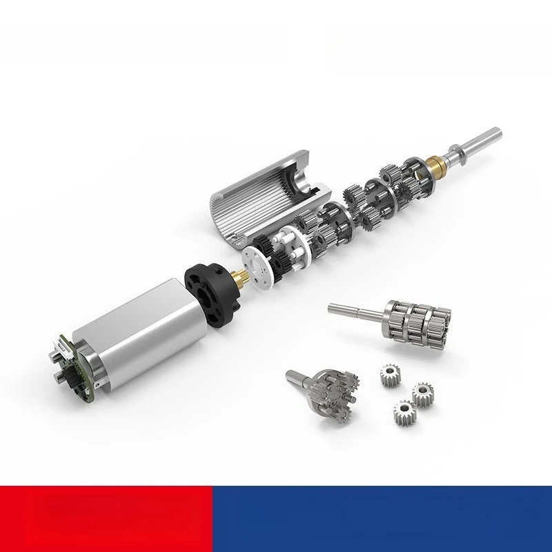 mini brushless dc motor 2‑stage gearbox with 24 reduction ratio