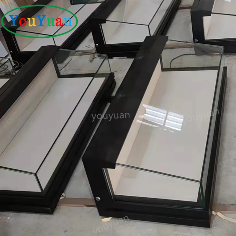 (customized)Antique wooden showcase museumdisplay glass display cases museum decoration antique curio cabinet