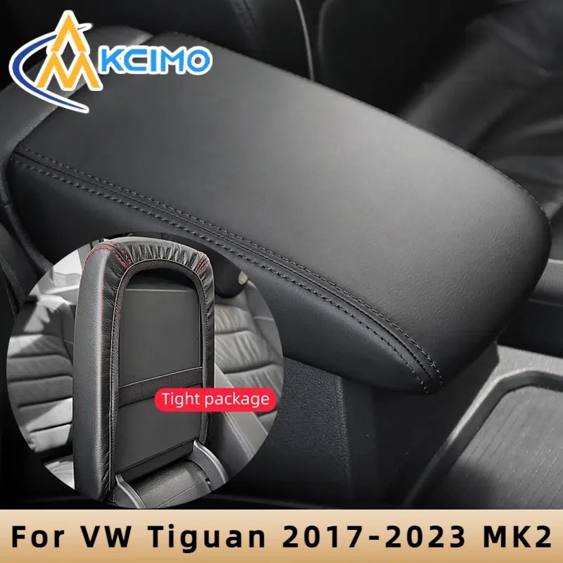 Funda de reposabrazos para Volkswagen Tiguan 2023, accesorios 2017-2022 MK2, cojín para consola central, funda para consola central antiarañazos