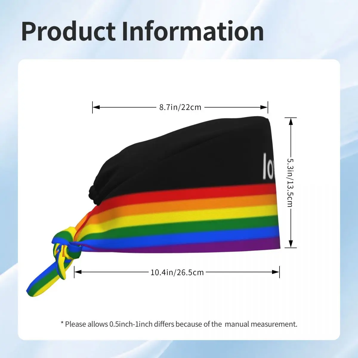 مخصص الحب يفوز فخر شريط الموظفين الطبية الدعك قبعة للجنسين GLBT LGBT مثلي الجنس مثليه فخر العلم ل قبعة الطاهي فرك قبعات #5