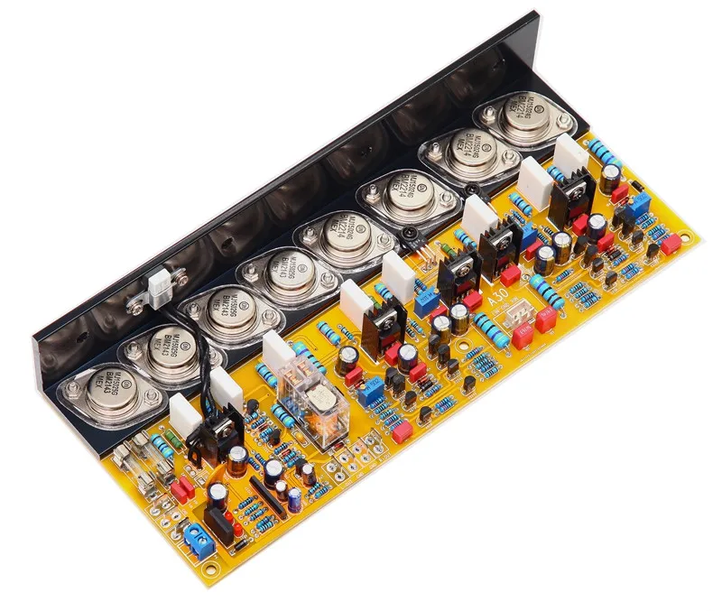 Vàng Seal Trên MJ15024 MJ15025 Ống 200W * 2 2.0 Kênh Stereo Lớp AB HiFi Sốt Âm Thanh Ban với Bảo Vệ Loa