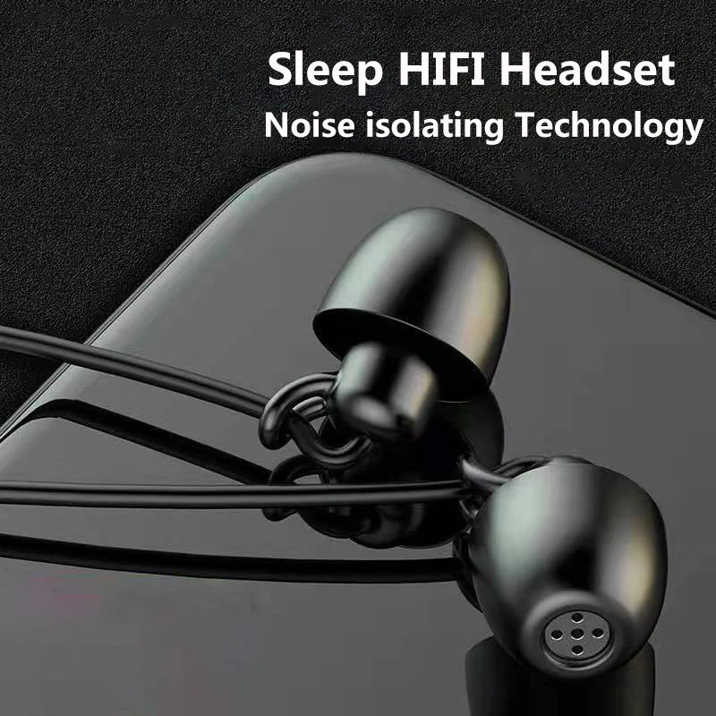 Anti-noise In-ear Headphones Ultra-soft Silicone Earbuds Sleeping Headset 3.5mm Wired Noise Reduction Earphone for ASMR Sleep