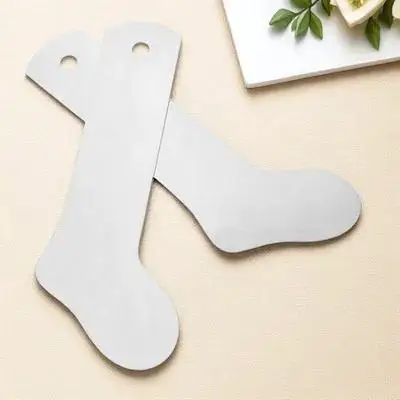 

2pcs Jig Sock Shaping Board Aluminum Diy Sublimation Tool For Heat Press Printing Flat Stretch Sock Making Accessory Art
