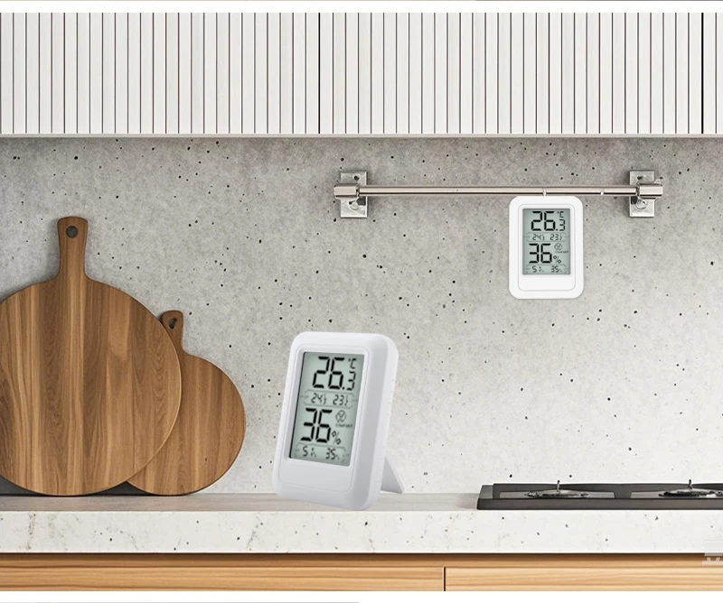 

Монитор влажности, цифровой дисплей, мониторинг домашнего здоровья, переключатель по Цельсию, Фаренгейту, четкие точные чтения, двухфункциональный дизайн