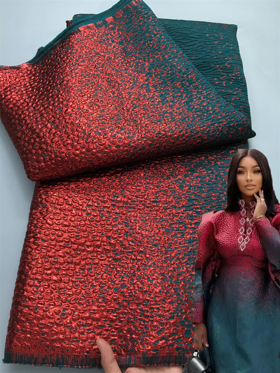 Luxury Nigerian Jacquard Lace Fabric for Gowns