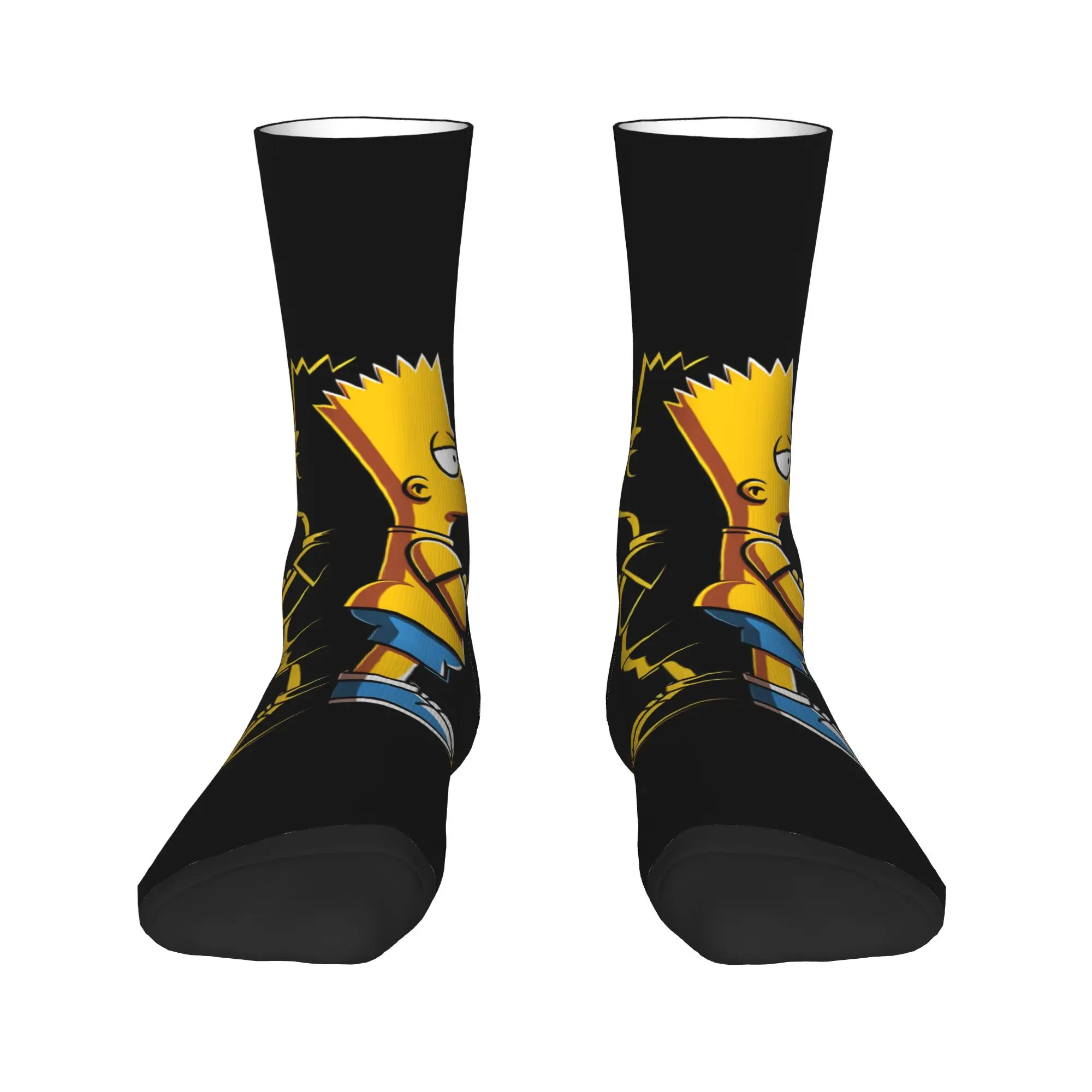 Bart S-Simpsons Character Stockings  Design Leisure Socks Autumn Non-Slip Socks Men Climbing Warm Soft Socks