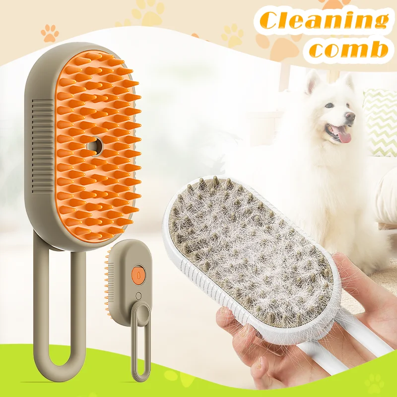 3 in 1 dampfende Katzen bürste elektrische Anti-Spritz-Katzen bürste für Massage Haustier pflege Kamm Haaren tfernungs kämme neu mit Dampfs pray