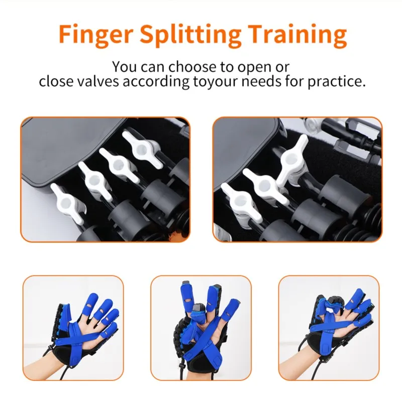 Intelligent Massage Gloves Robot Rehabilitation Gloves for Stroke Hemiplegia Hand Function Recovery Finger Trainer Hand Exercise