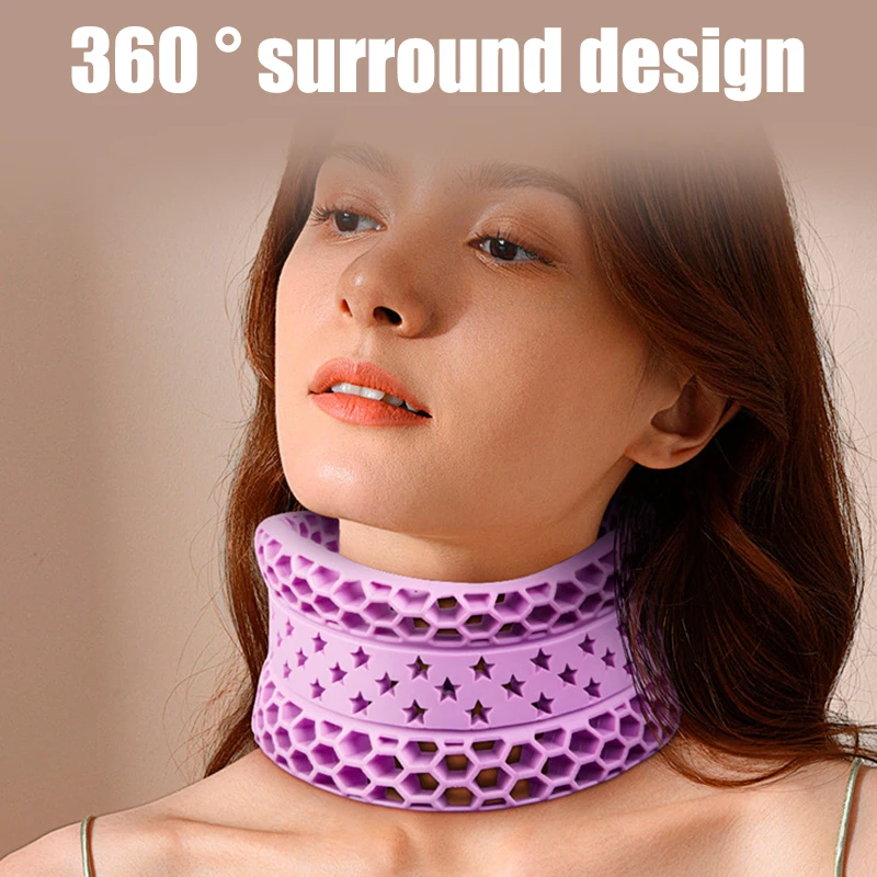 

Soft Silicone Breathable Neck Brace Support Adjustable Braces For Home School Office Travel