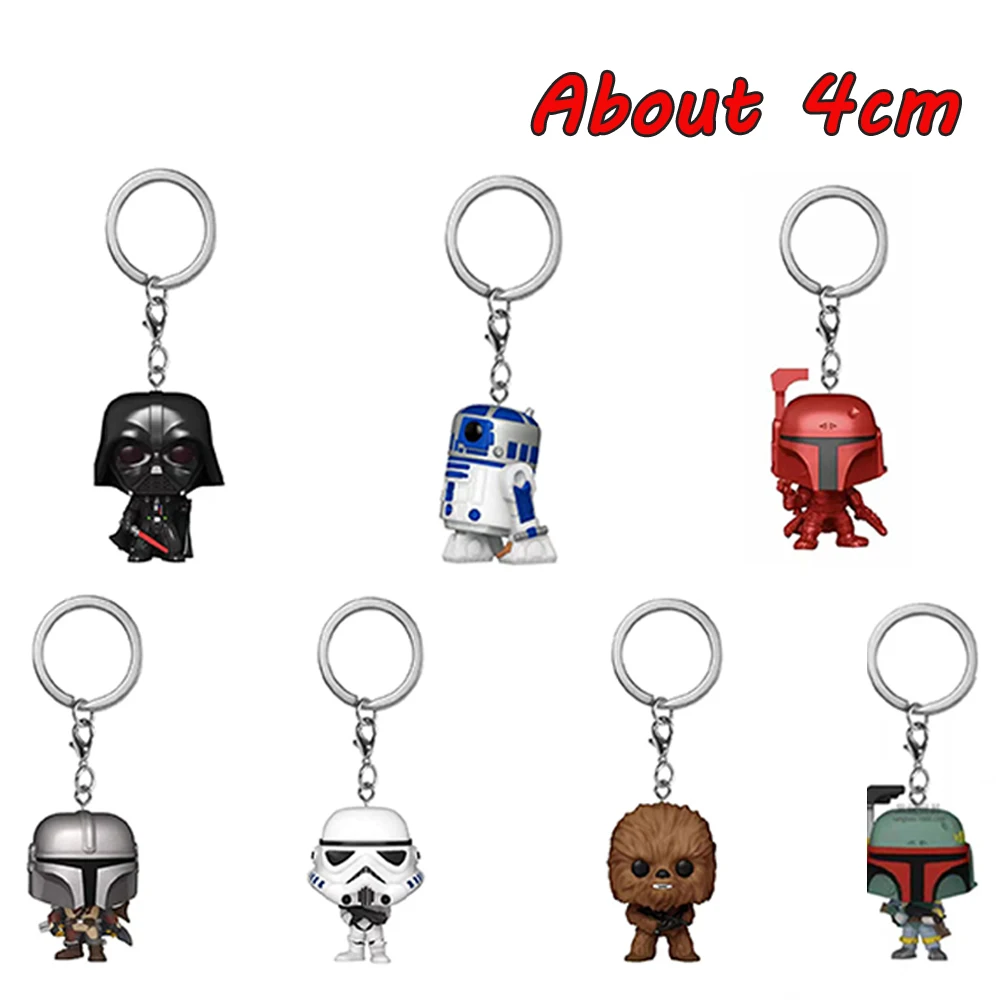 Llavero Obi-wan Kenobi el niño bebé Yoda con taza Boba Fett el Mandalo bolsillo PVC figura juguetes llavero