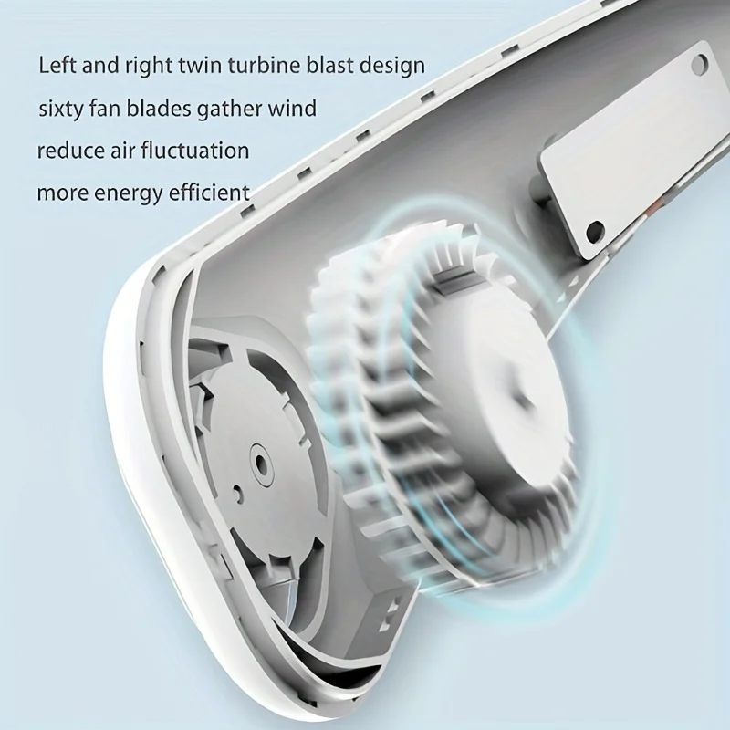 Neck fan portable 3-speed USB charging outdoor sports office available image 2