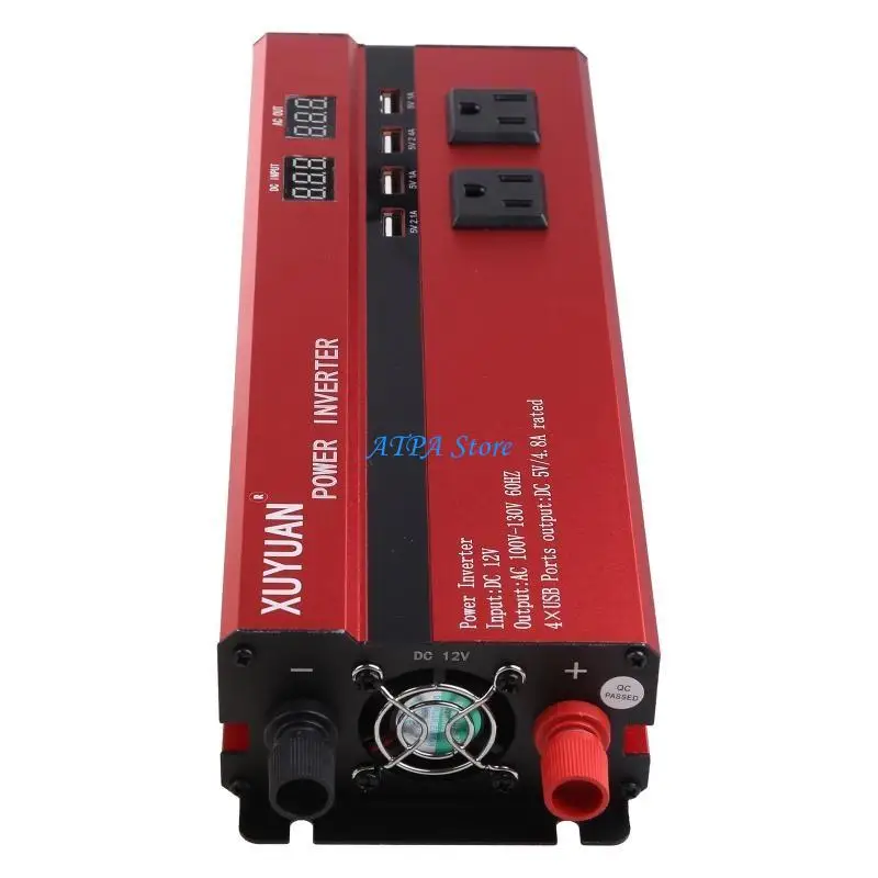 

U13C 5000W US Solar Power Inverter Sine Wavy LED 4 USB DC12V To AC110V/220V Convert