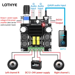 TPA3116 D2 50W x 2 High Power Digital Audio Music Amplifier Board Stereo Amplifier Speaker Amplifiers Board M568