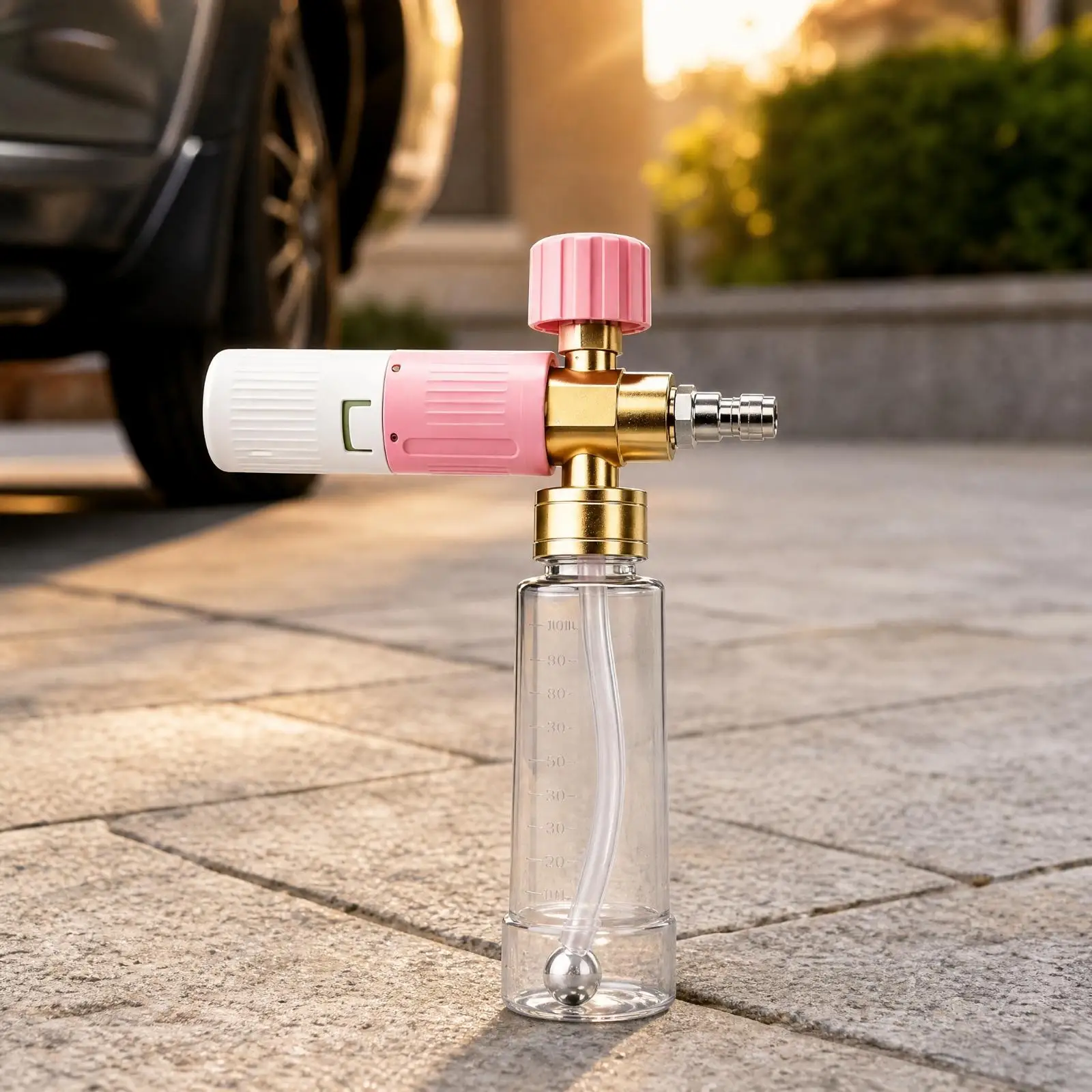 Pressure Washer Accessory Compact Pressure Washer Foam Sprayer Attachment Foam Cannon with Detergent Bottle Adjustable