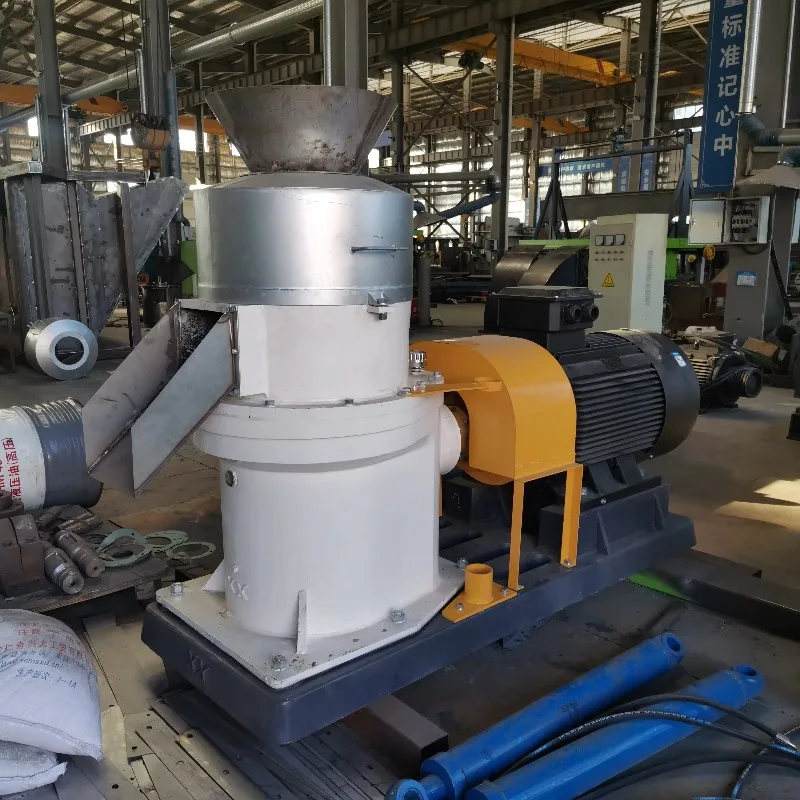 24KW 380V Flat Die Pellet Mill 1000-4000kg/h 3-8mm Alfalfa Wood Biomass Feed Machine Sale Support Custom