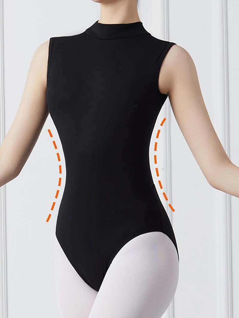 ผู้หญิง Leotard Bailarina ฝึกเสื้อผ้า Jumpsuit ตาข่าย Stand-up COLLAR Backless Body เสื้อผ้าโยคะบัลเล่ต์เต้นรําเครื่องแต่งกาย