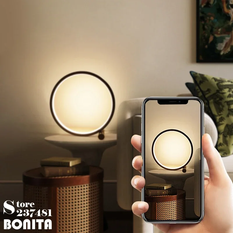 Whole Lamp Touch Sensitive Dimmable Table Lamp Creative Simplicity Smart Pat-Pat Turn on Round Desk Light Usb Table Light