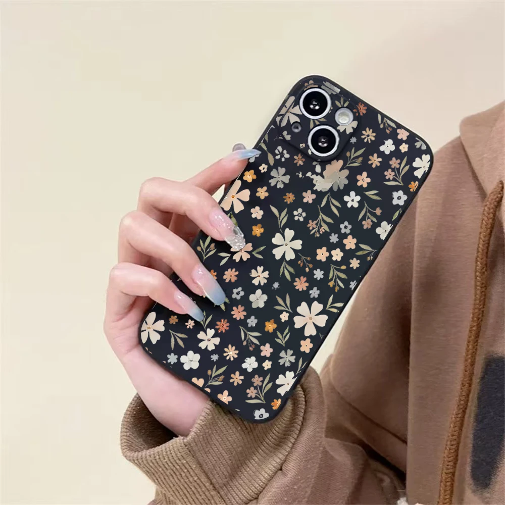 Flower Pattern Phone Case For iPhone 17 16 15 14 13 12 11 Pro XS Max 7 8 Plus Mini Air 17e 16e XR Anti Scratch Matte Phone Shell - view 4