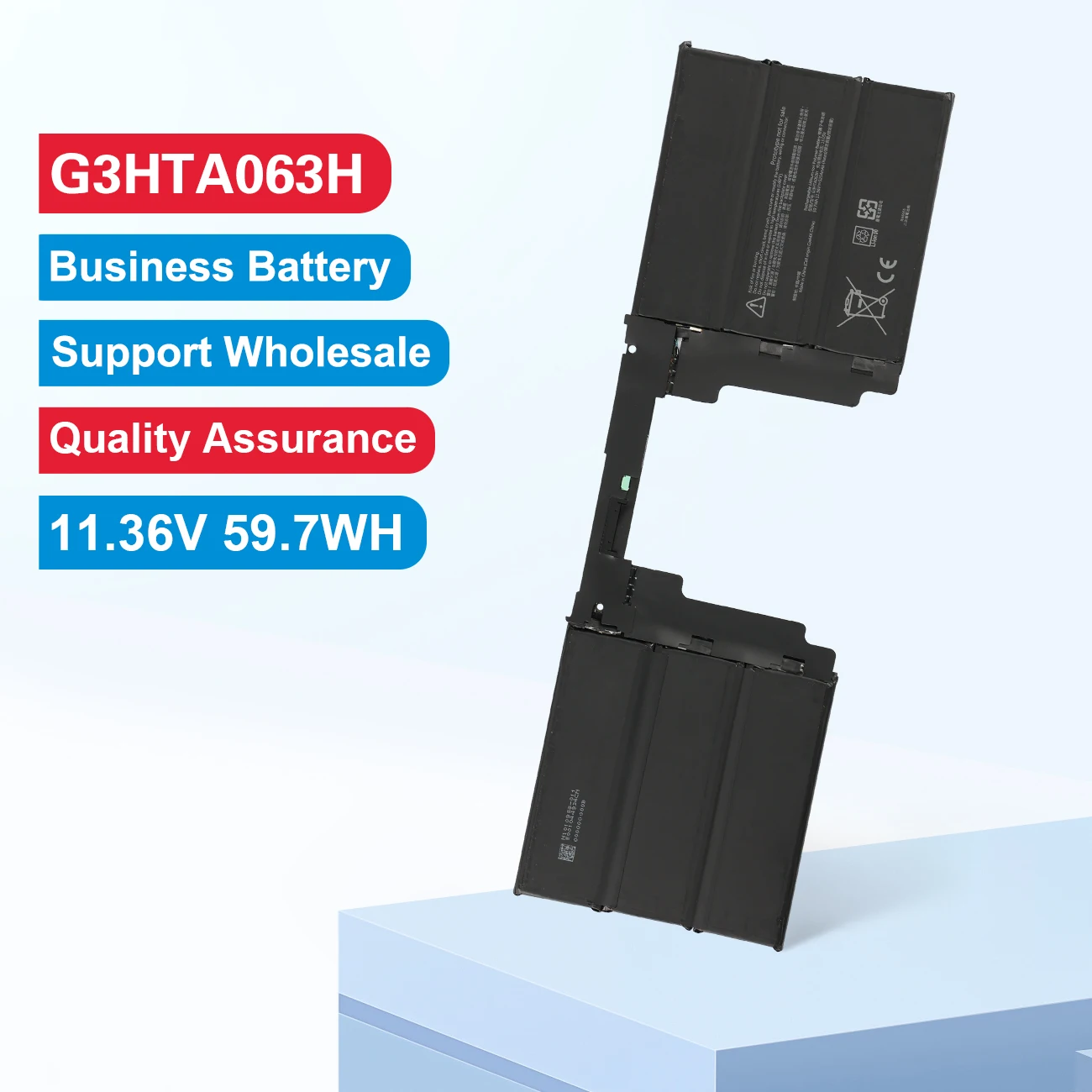 

G3HTA063H G3HTA062H Laptop Battery For Microsoft Surface Book 3 1907 15" Keyboard Battery 11.36V 59.7WH/5254mAh
