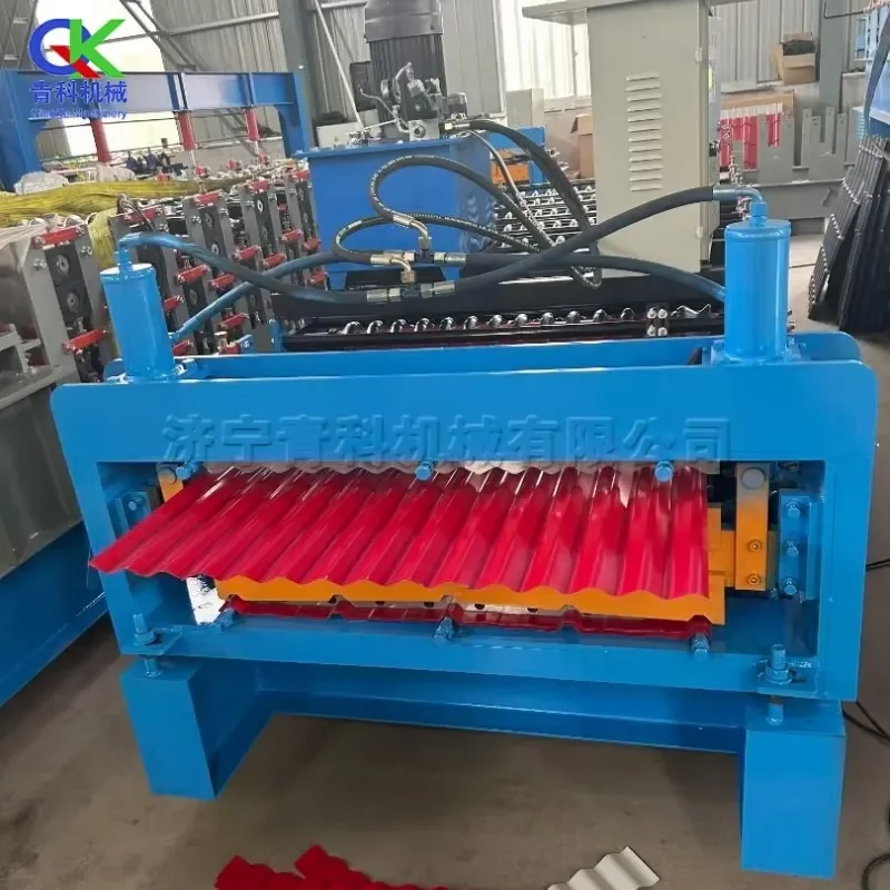 CE Certification 840 Width Color Steel Roof Tile Roll Forming Machine Corrugated Trapezoidal IBR Glazed Tile Metal Roof Sheet