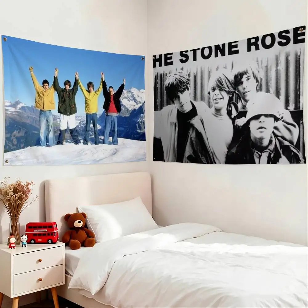 Band The Stone Roses Flags for Bedrooms Home Decor Items Outdoor Decors Garage Decoration Flaga