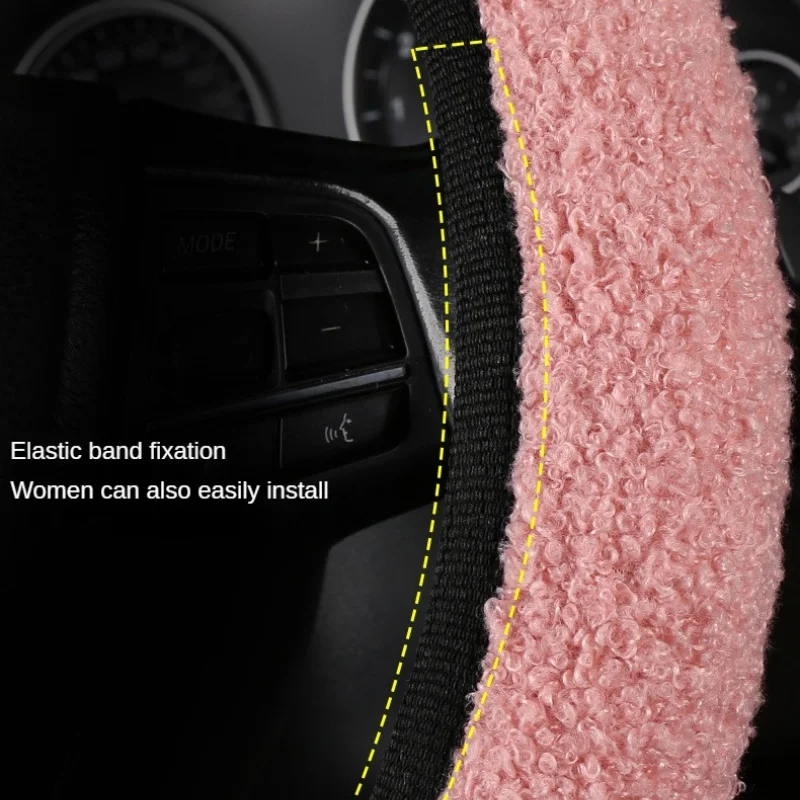 Car Steering Wheel Cover  Without Inner Ring Suitable for Different Shapes of Steering Wheels Keep Warm  Non-slip