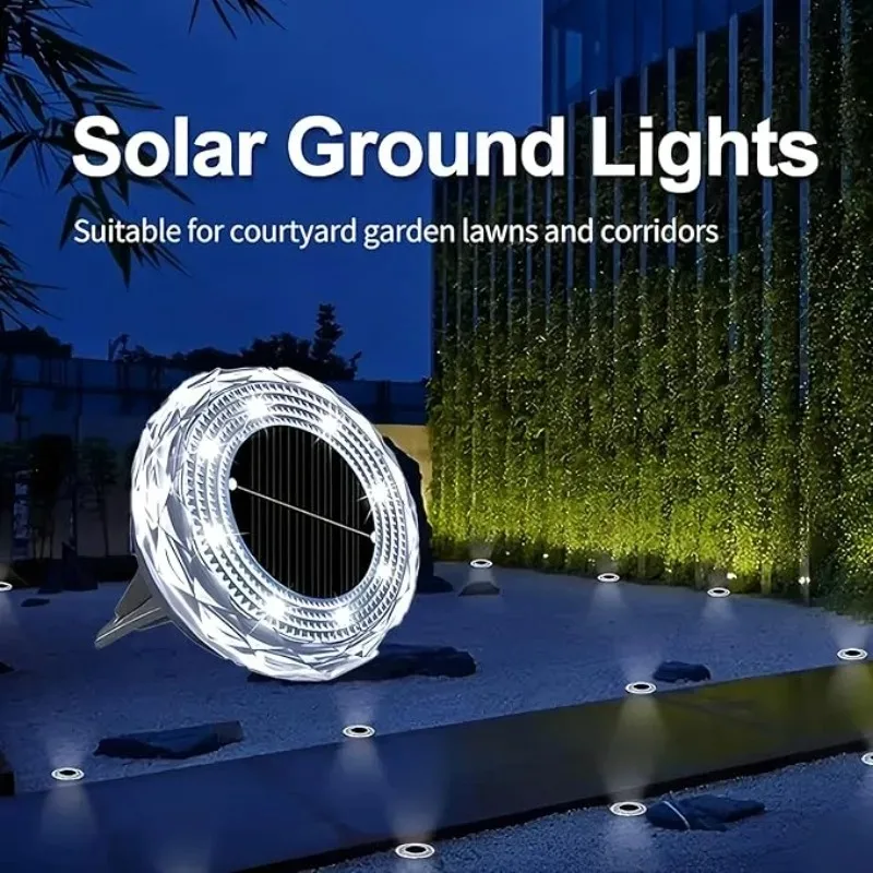 Solar Underground Light LED Light IP65 Waterproof Deck Light Path Garden Landscape Outdoor Decoration
