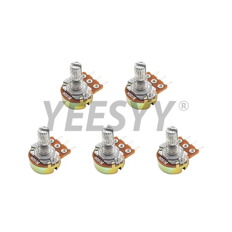5PCS WH148 15mm 3pin Linear Potentiometer 1K 2K 5K 10K 20K 50K 100K 250K 1M Potentiometers Kit With Nuts And Washers
