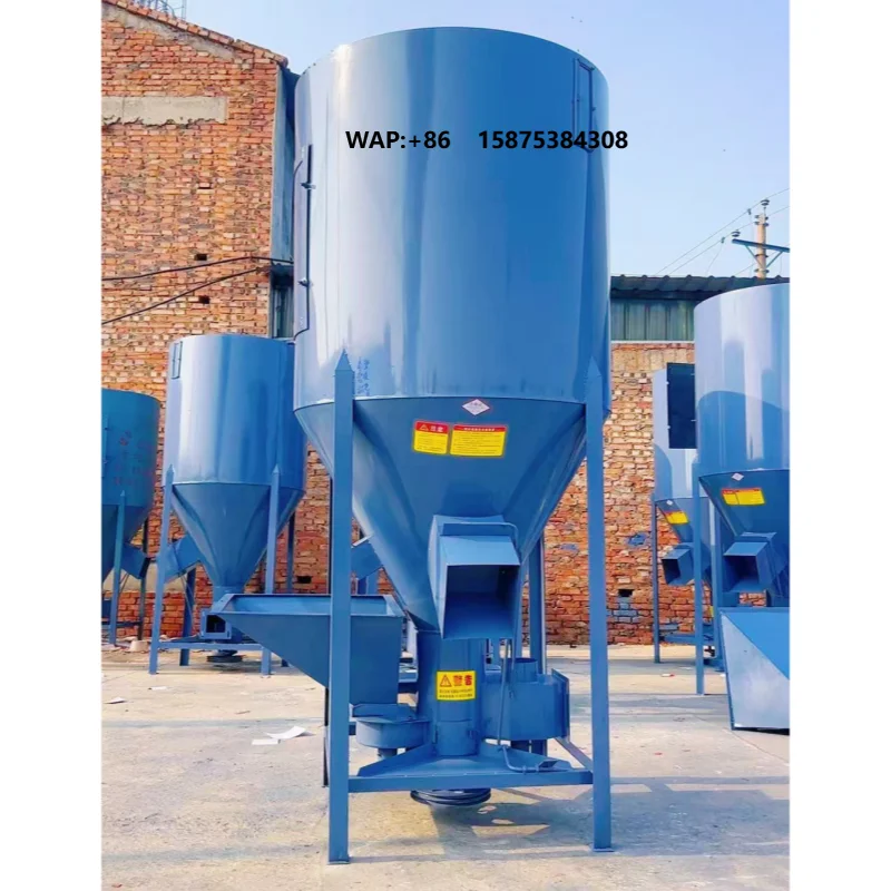 500kg Batch Vertical Animal Feed Mixer Corn Maize Flour Mixing Machine Poultry Cattle Feed Processing