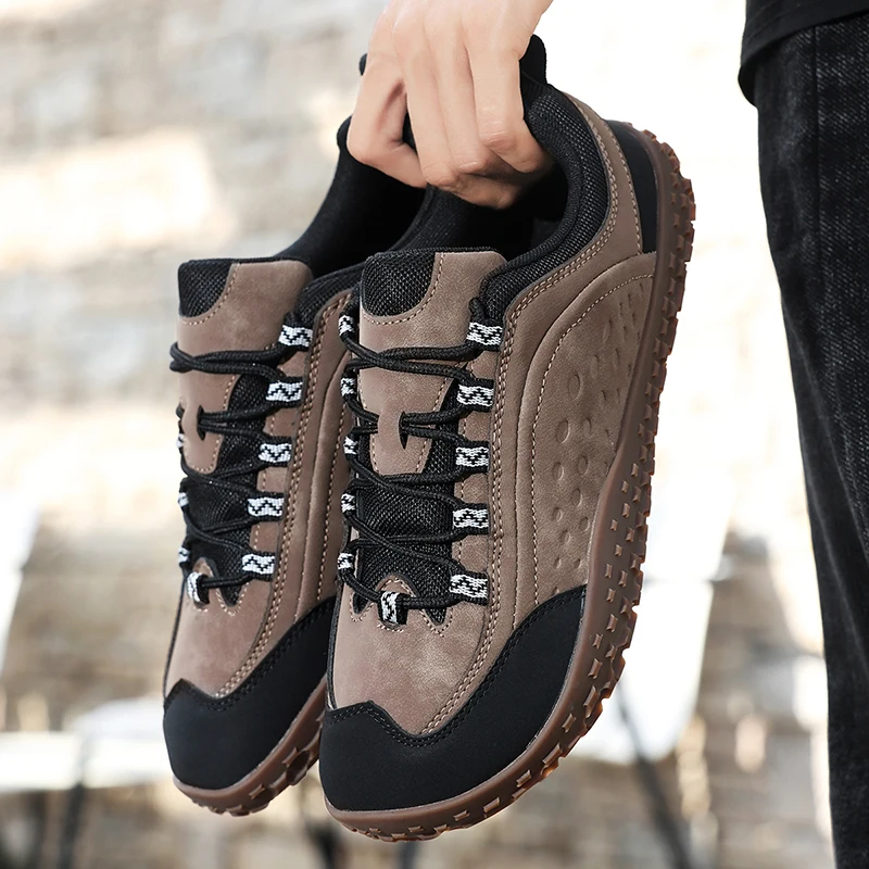 

Outdoor Hiking Shoes Slip on Mountaining Shoes Men Wide-Toe-Box Barefoot Shoes for Men Walking Shoes Man Runnign Shoes Sneakers