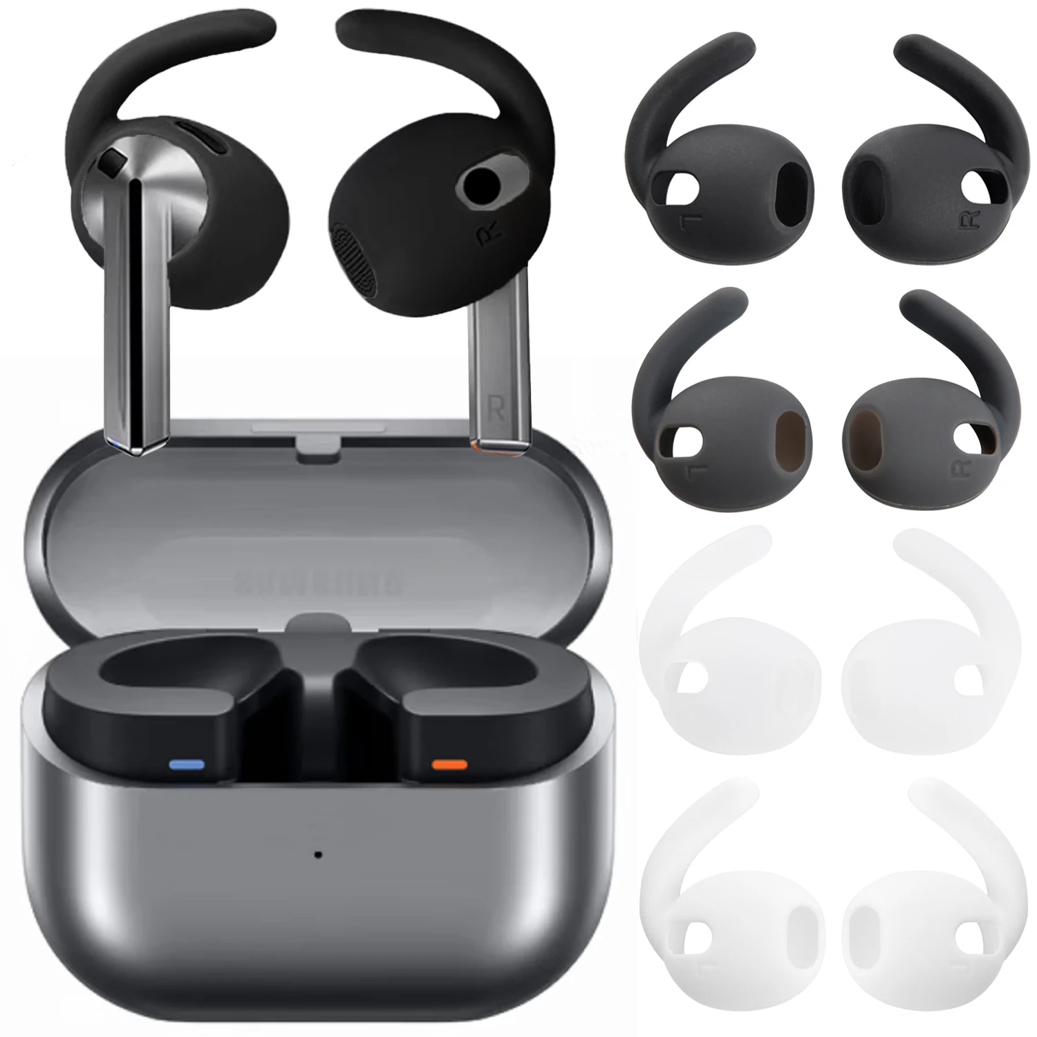 For Samsung Galaxy Buds 3 Ear Hooks Tips Soft Silicone Anti Slip Holders Ear Caps Earcap For Samsung Buds3 Eartips Cover