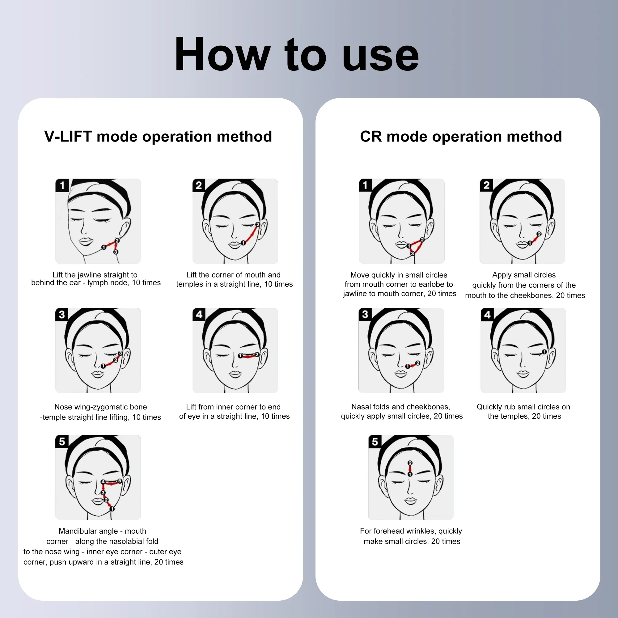 豪華なレザーギフトボックス包装レッド美容機器大面積フェイシャルコンタクトガイドギフトに最適スキンケアツール