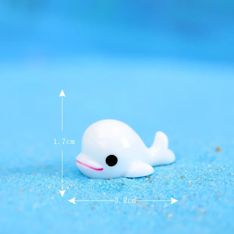 10PCS Kawaii Resin Dolphin Figurines Mini Dolphin Animal DIY Miniature Aquarium Home Desk Christmas Decoration Toys for Children