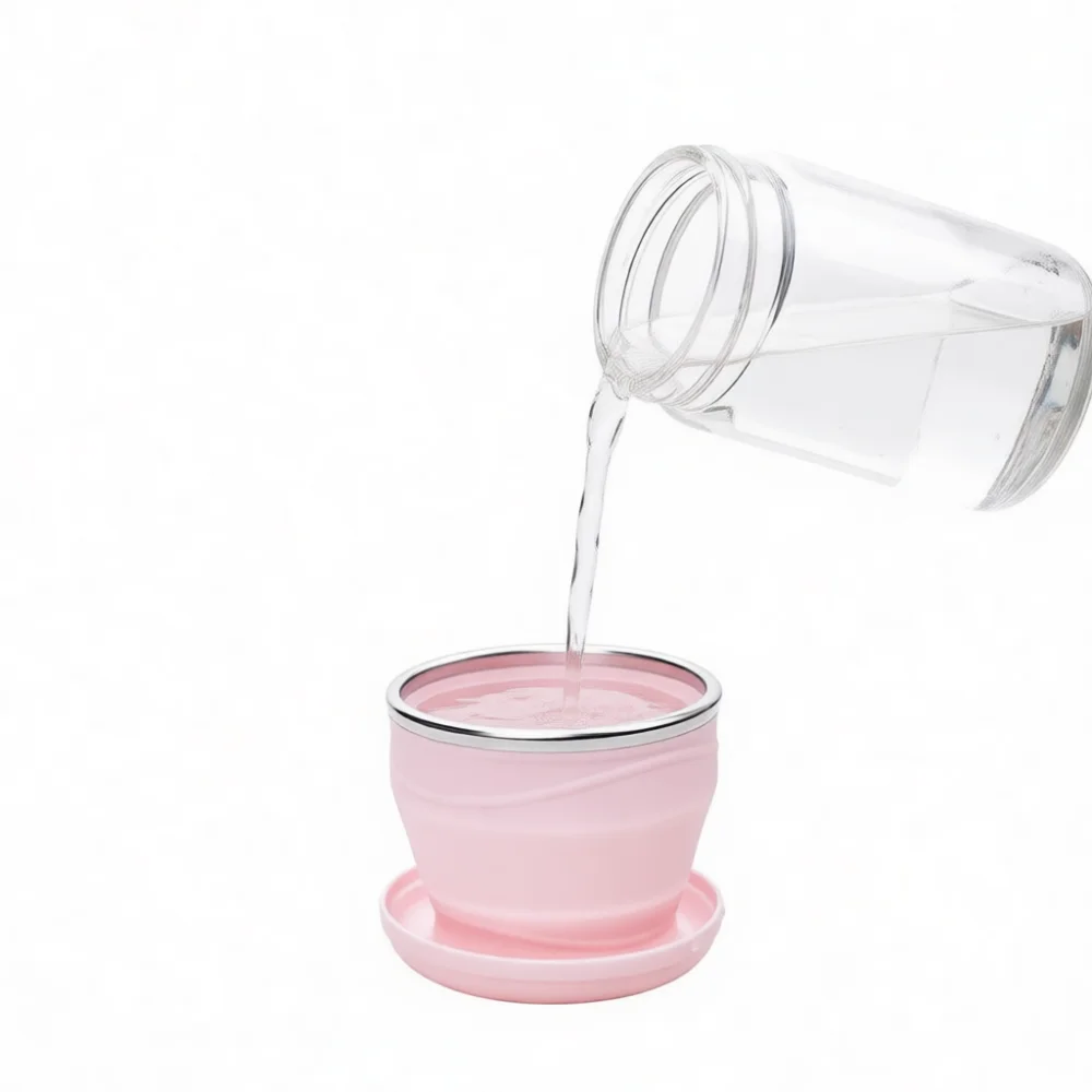 Macaron Silicone Foldable Cup Portable Travel Mug Outdoor Hiking Camping Sport Drinkware Lightweight Durable Quality