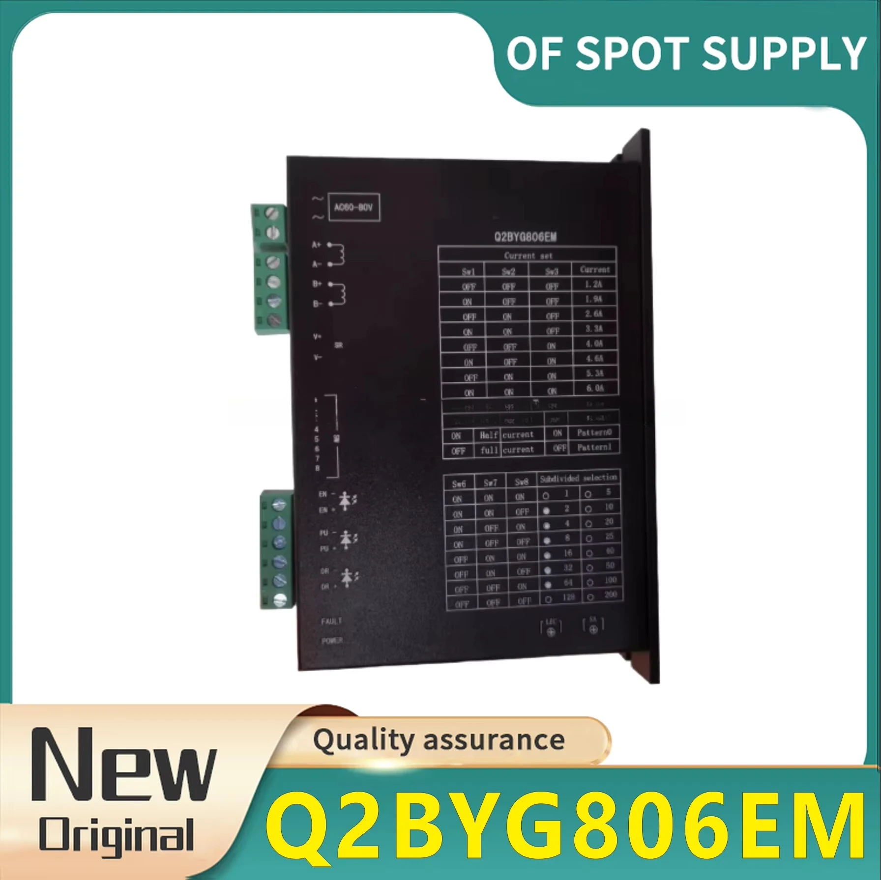 Brand New Stepper Driver Q2BYG806EM, Motion Control Component, In Stock
