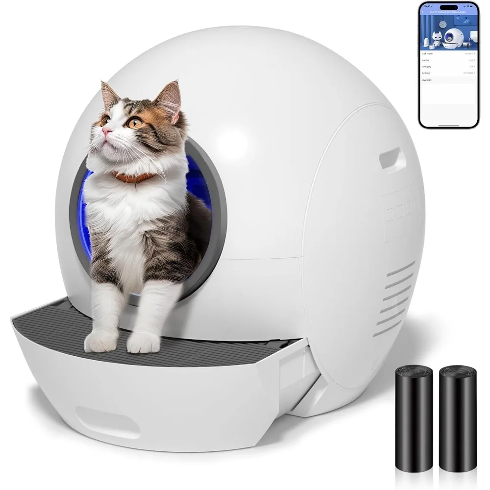 Self Cleaning Litter Box for Cats,Automatic Cat Litter Box Self Cleaning Extra Large, Robot Litter Box Self Cleaning App Control