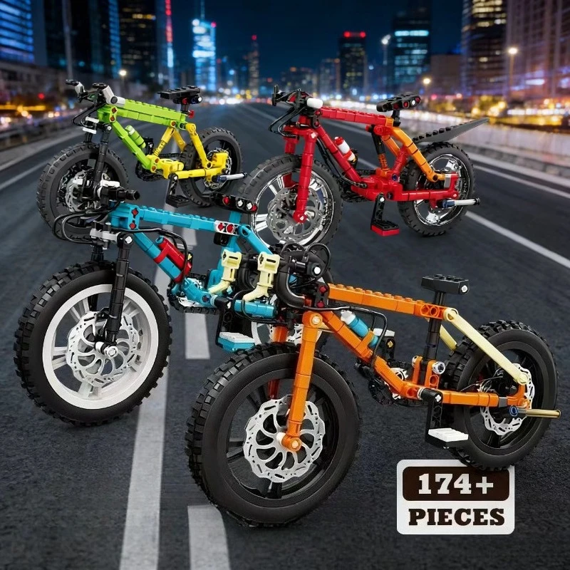 

Механический конструктор-велосипед MOC STEM: игрушка, декор для дома, подарок