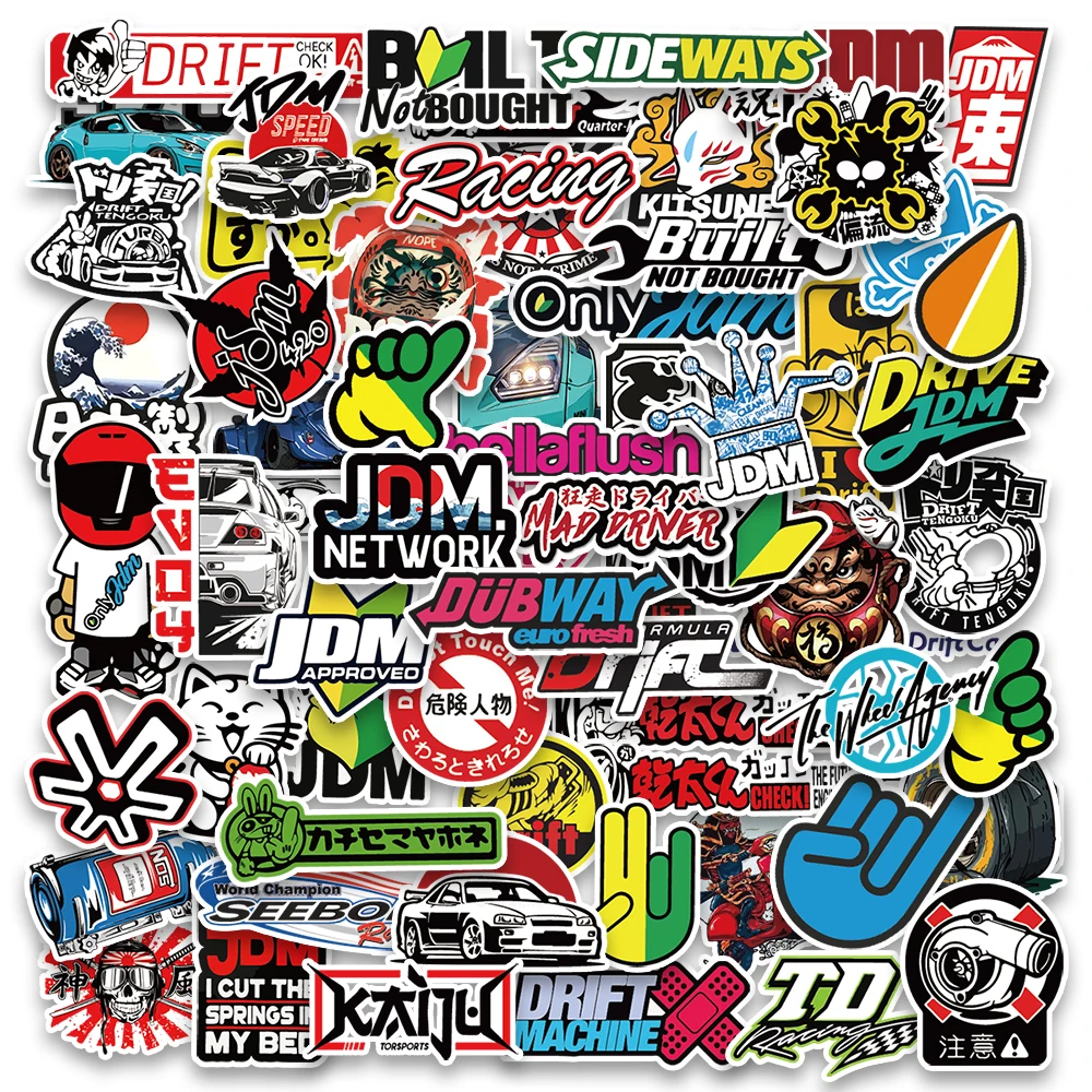 100/150pcs New Arrival JDM Stickers Auto Car Modify Motorcycle Scooter BikCycle Skateboard Car Styling Vinyl JDM Decals Sticker